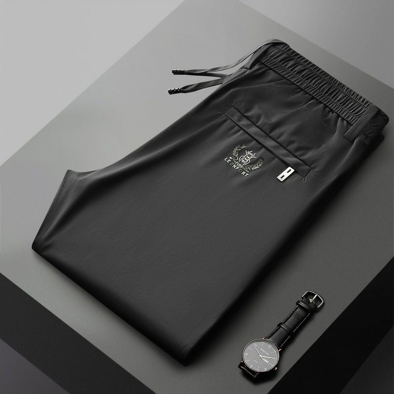 【Kupte 1 a získejte 1 zdarma 】【M–5XL】Letní tenké pánské rovné kalhoty z ledového hedvábí