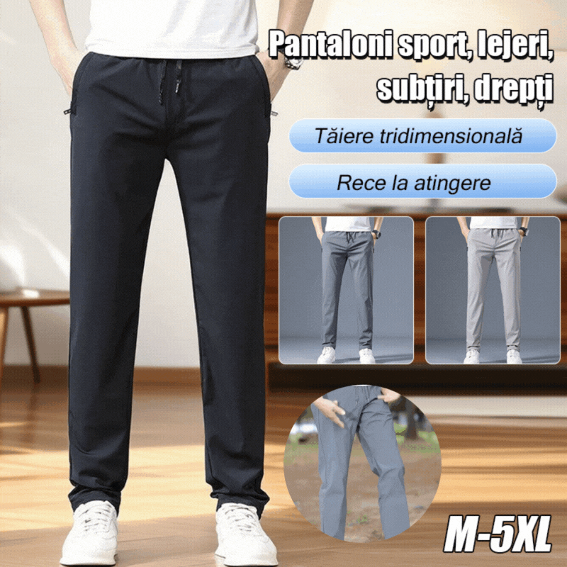 【Kupte 1 a získejte 1 zdarma 】【M–5XL】Letní tenké pánské rovné kalhoty z ledového hedvábí
