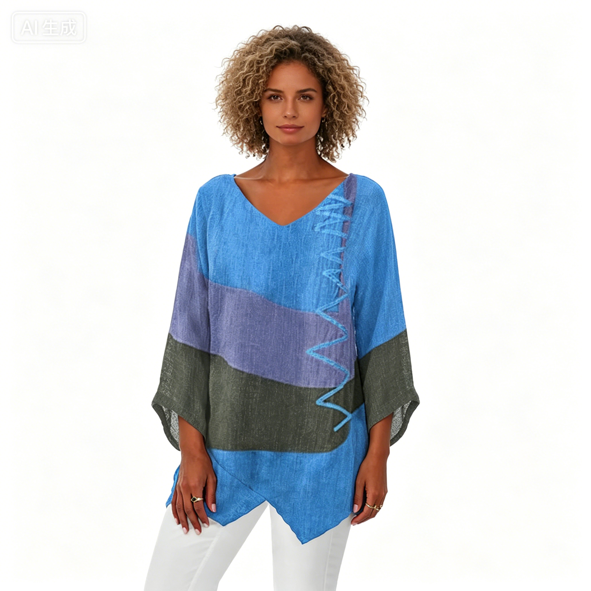 Dámský top s uměleckým potiskem S–5XL